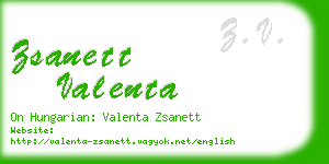 zsanett valenta business card